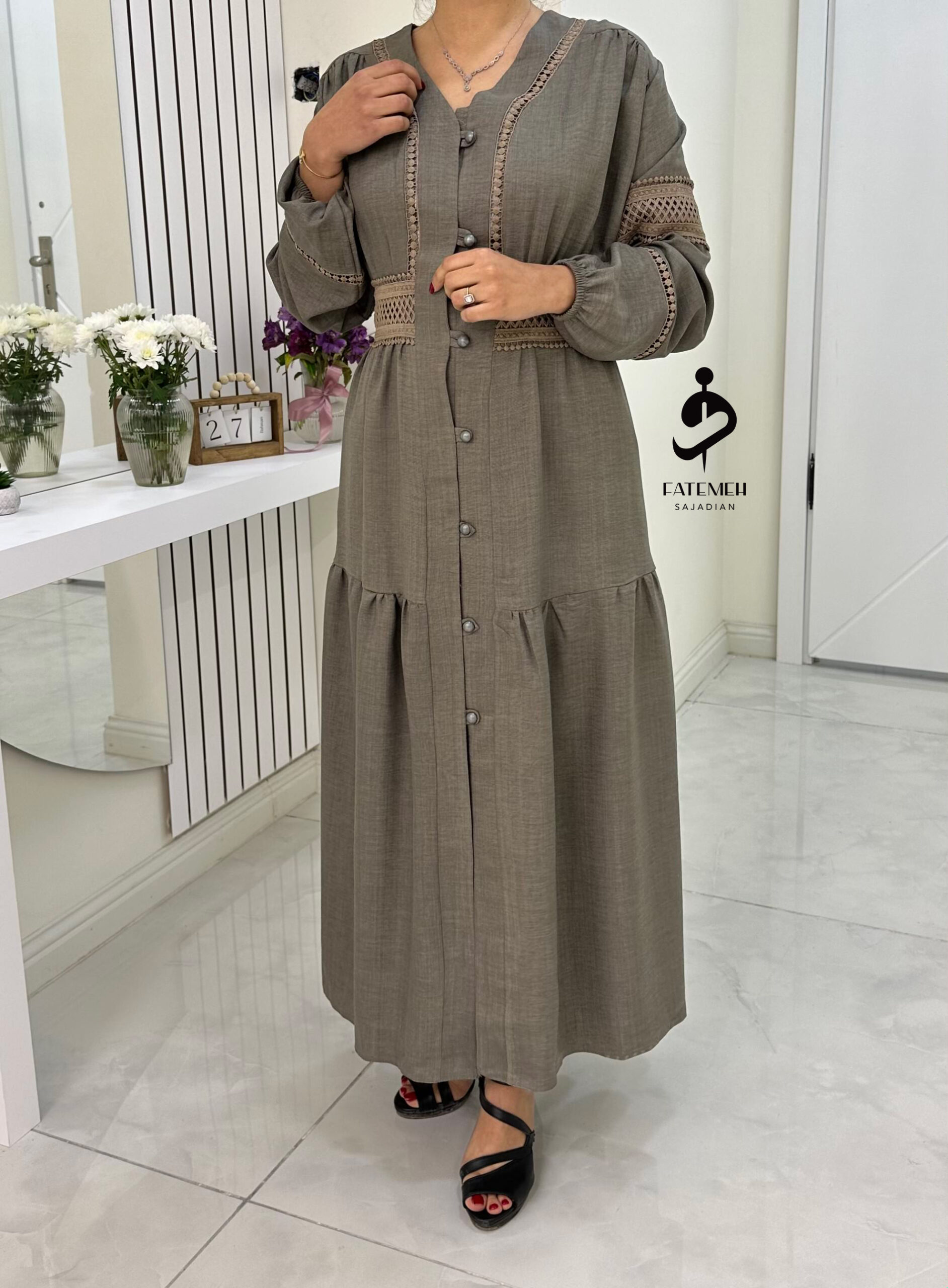 پیراهن جلو دکمه